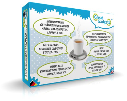 GreatGadgets 3022 USB Tassenwärmer mit 4fach Hub - 5