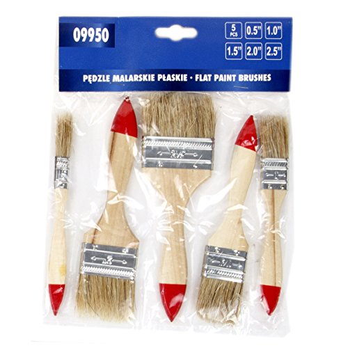 5er Set Flachpinsel Lackierpinsel Lasurpinsel - 4