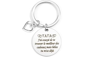 BOMEON Cadeau Tata Cadeau Fete Des Meres Cadeau Porte Clef Ideee Pour Tata Paques Noel Nouvel An Cadeau Personnalisé Cadeau Original Remerciement Retraite Pour Belle Tata De Petite Fille