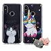 Produktbild 2X Handy Silikonhülle für Xiaomi Mi A2 Lite, Stoßfest Schutz Tasche Weich TPU Gel Bumper Etui Dünn Cover Case (Einhorn Kat) Kratzfest Anti Fingerabdruck, mit 2 Tier Kable