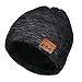 Produktbild Welltop Bluetooth Mütze, verdicken Fleece Winter Running Music Hat mit Abnehmbaren Stereo-Lautsprecher-Mikrofon, Noise Cancelling Bluetooth Kopfhörer Headset für Frauen Männer