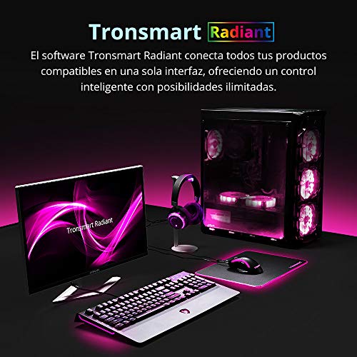 Teclado Mec  nico Gaming de Tronsmart TK09R RGB Retroiluminado 105 Keys  Switches Blue Anti-Ghosting-Versi  n programable con Disposici  n Espa  ola