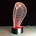 Produktbild CFLEGEND Schlange 3D Led-Licht Cobra Nachtlichter Illusion Glühbirne Touch Sensor Usb Acryl Licht Dekoration Geschenk 7 Farbwechsel