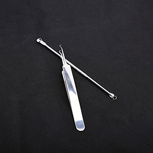 Blue Vessel NEUE Kurve Gebogen Mitesser Akne Nadel Pinzette Pickel Extractor Remover - 6