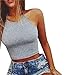 Produktbild Damen Tank Top Yesmile Frauen Solide Skinny Blouse Neckholder Mode Tank Tops Sexy Leibchen Oberteile Täglich Overalls Damen Sommer Top (Grau, M)