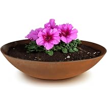 Matches21 Vaso A Pancia Per Piante – Per Giardino, Cimitero, Interni Ed Esterni, In Plastica Marrone, 40x15 Cm, Con Fori Di Drenaggio