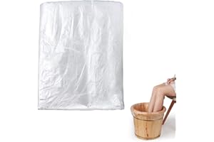 QOCUILC Lot de 80 sacs jetables en plastique transparent à usage unique pour bain de pieds, pédicure, spa, hôtel, maison, 66 x 55 cm, Sac de trempage pour les pieds