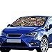 Produktbild Plosds Auto Uv Window Shade Folklore Tribal Ethnische Sonnenblende Universal Fit Halten Auto Fahrzeug Cool Heat Reflector Limousinen Geländewagen LKW 55"x 30" Auto Window Shade Large