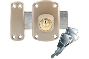 Vachette Verrou de porte Double Cylindre PLUTON - Ouverture à Clé extérieur et intérieur - Cylindre ø 23 mm, Longueur 45 mm, 5 goupilles - 64300/SC - Anti crochetage - 3 clés