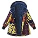Produktbild VECDY Damen Winterjacke, Schwarzer Freitag Specials Frauen Winter lose Baumwolle warme gedruckte Taschen dickere Haspe mit Kapuze Mantel Outwear Plüsch Mantel Jacke Tops