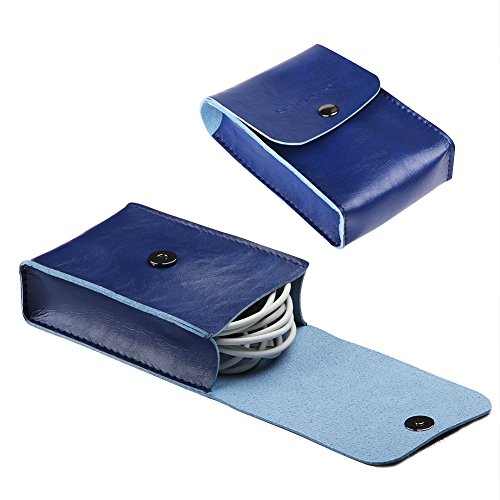 GENORTH® Weiche Hülle Leder Tasche für MacBook Air & Macbook 12 Wasserdicht mit Schutz Tasche für Maus und Netzteil (12 Zoll, Blau) - 6