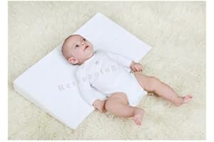 BUY ALL HERE Cuscino a cuneo per lettino e culla, anti riflesso/anti sputo/rimovibile lavabile con cerniera, 60 x 33 cm, prodotto nel Regno Unito