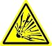Produktbild ISO-Sicherheits-Zeichen - Warnung Explosives Material Symbol - Selbstklebende Aufkleber 100mm x 100mm