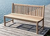 gartenbank ohne armlehne metall Sitzhöhe ca. 44 cm Linder Stabile Bank Gartenbank Picadelly 150 cm in Premium Teak ohne Armlehne