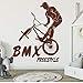 Produktbild caowenhao Große extremsport Fahrrad wandaufkleber Jungen Zimmer Kindergarten Fahrrad wandtattoos Schlafzimmer Vinyl dekorative braun 47 cm x 40 cm