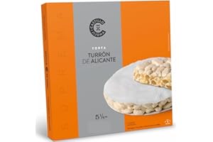Castillo de Jijona - Torta Turrón de Alicante - Turrón Tradicional - Base Crujiente y Llena de Almendras - Sin Gluten - Calidad Suprema - Receta Artesanal - Fabricado en España (Jijona) (200, Gramos)