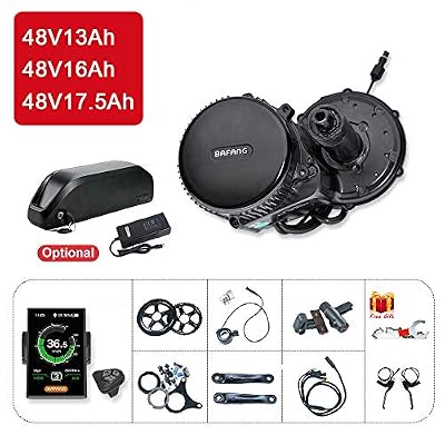 Bafang BBS02 48V750W Kit de Conversion pour Moteur de vélo électrique avec Batterie Li-ION 48V13Ah et Chargeur 2A c18-44T