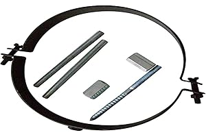 KAMINO-FLAM Kamino Flam Rohrhalterung (Rohrschelle inklusive Schraubenset zur Montage, Halterung aus Stahl mit hitzebeständiger Senotherm Beschichtung, Maße: ca. Ø 150 mm) schwarz