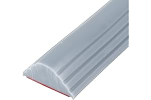 MENAYODA Barrière d'eau pour seuil de douche, bande d'étanchéité autocollante en silicone flexible, seuil de douche, pour séparation humide et sèche, gris-1,5 m