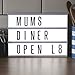 Produktbild LED Cinema light box , Amanni~ Personalised A4 Lichtkasten USB 5 V/AA Battery Cinematic Lights box Kit with Flexible Black Letters ,Symbols and Emojis lichtkasten light pad ,the letters box Light Up Your Life (A4 Black Letters)lightbox a4