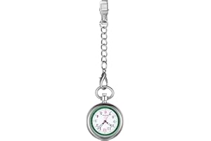 Avaner Orologio con Clip su Bavero Appeso, Orologio da Taschino da Infermiera, Orologio da Taschino Analogico Al Quarzo con Scala Pulsometrica e Lancetta Luminosa