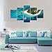 Produktbild lsweia Leinwand Wandkunst Bilder Wohnkultur 5 Stücke Universum Raum Fünf Planeten Gemälde Wohnzimmer Drucke Abstrakte Poster Rahmen-40x60 40x80 40x100 cm