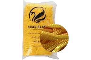 filati italiani cordini Swan Black, 500g e assortimento Accessori per Borse (Giallo)