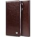 Produktbild Echtleder Klapphülle für Mate 9 Pro,[Vintage und Business Serie,mit Kartenfach] Flip Smart Cover Rindsleder Ultraslim Handytasche für HUAWEI Mate 9 Pro 5,5" – Braun