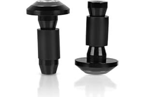 YIEBA 7/8" Universale Moto Bilanceri Manubrio Manopole Contrappesi Manubrio con 3 Adattatori di Taglia per Moto Tutti i Modelli Titanio