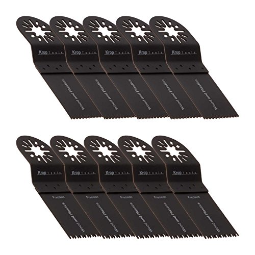 10 Bosch Multifunción Hoja de Sierra FEIN MultiMaster Dobles de 35 mm para Madera, AEG Batavia Einhell Makita Milwaukee Skil WORX Sonicrafter de KROP
