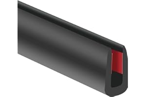 YANRUIPRO Bordure en caoutchouc, bordure autocollante en U, protection de bord flexible en forme de U pour tôle et verre, taille 3 mm, convient pour 2 à 4 mm, longueur 6,2 m