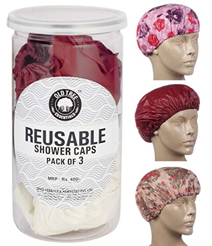 Old Tree Reuasble Bath Cap (Multicolor) - Set of 3 RS.259.00