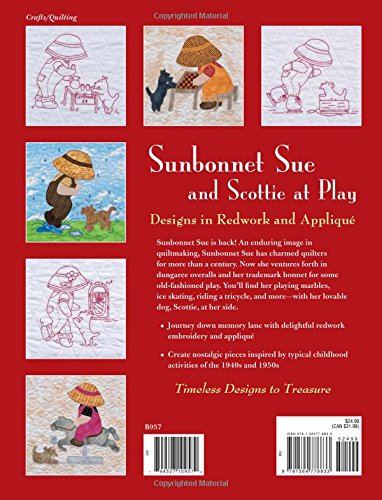 Couverture du livre de Sunbonnet Sue and Scottie at Play: Designs for Redwork and Applique