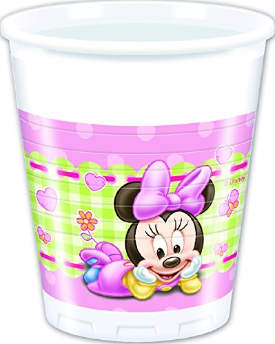 48-tlg. Partyset Minnie Baby 1. Geburtstag rosa – für 8 Personen – Partygeschirr und Zubehör - 3