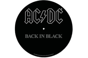 Pyramid International AC/DC Tapis antidérapant pour tourne-disque pour mixage, grattage DJ et écoute à la maison, antidérapant (design logo) – Produit officiel