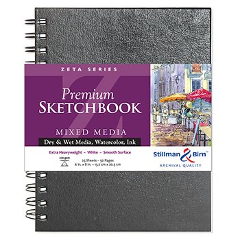 Zeta Wirebound Sketchbook 6X8 by Stillman & Birn