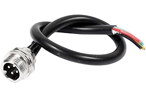 UXCELL Sourcingmap GX12 20cm Joint Type 4 Pin Male Aviation Connector Electrical Cable