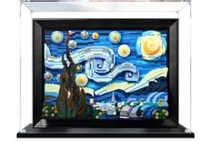 APRILA Vitrine en acrylique pour Lego Ideas Vincent Van Gogh 21333 - Étanche à la poussière - Boîte de rangement transparente pour modèles d'objets de collection - 40 x 15 x 35 cm (vitrine uniquement)