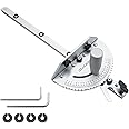 POWERTEC Universal Table Saw Miter Gauge and Aluminum Miter Bar, 27 Angle Stops Miter Gauge, Works w/Table Saws, Band Saw, Router Table (71142)