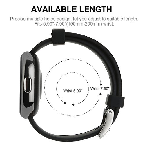 NONMON Blutdruck Herzfrequenz Monitor Fitness Tracker Pulsuhr Glasschirm - 6