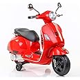 LETZRIDE Electric Ride-On Scooter for Kids Ages 2 to 4 | 12V Rechargeable Battery Vespa | Easy Foot Accelerator | Safe & Sturdy Design (Red)