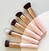 Kabuki Makeup Brush Set - Foundation Powder Blush Concealer Contour Brushes - Perfect For Liquid, Cream or Mineral Products - 10 Pc Collection With Premium Synthetic Bristles For Eye and Face Cosmetic