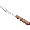 Sunrise Kitchen Supply Stainless Steel Turner Spatula & Meat Fork with Wood Handle (10.5" Fork)
