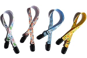 UPSTORE 4 clip regolabili per tovaglioli fermagli per bavaglini fermagli per fissare tovaglioli fermagli flessibili per asciugamani tovaglioli cordino da collo per bambini adulti anziani Colore Casuale