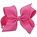 Ambielly 20Pcs Baby Girl Headbands Grosgrain Ribbon 6" Large Boutique Hair Bows Alligator Clips For Teens Kids (20 Solid Colors 6")