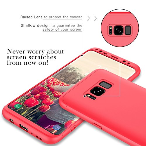 Qissy Carcasa Samsung Galaxy S8 Plus 3 in 1 Todo Incluido Anti-Scratch Ultra Slim Protective 360 PC Case Cover para Samsung Galaxy S8 S8 Samsung Galaxy S8 Plus Rojo reviews Qissy Carcasa Samsung Galaxy S8 Plus 3 in 1 Todo Incluido Anti-Scratch Ultra Slim Protective 360 PC Case Cover para Samsung Galaxy S8 S8 Samsung Galaxy S8 Plus Rojo