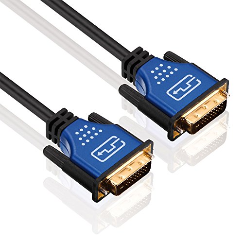 deleyCON 12.5m HQ DVI zu DVI Kabel - DVI-D Dual Link - 1080p / Full-HD / 3D Ready - DVI auf DVI Adapterkabel - 12.5 meter