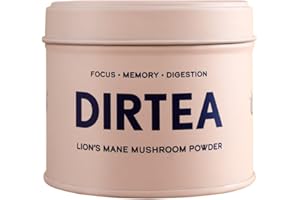 GENERIC Dirtea Lion’s Mane Mushroom Powder, for Focus, Memory and Digestion, 1 Tin of Mushroom Powder, 60g, Containing 30 Servings