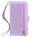 Produktbild Hülle Kompatibel mit iPhone 7 Plus,iPhone 8 Plus Hülle Leder Handyhülle,Glänzend Glitzer LederHülle PU Tasche Wallet Flip Case Stand Schutzhülle Brieftasche Etui Schale mit [ 9 Kartenfächer ],Lila