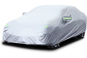 LOETAD Autoabdeckung Wasserdicht Auto Abdeckplane 470x180x150cm UV-Schutz Winddicht Staubdicht Kratzschutz für Winter Sommer